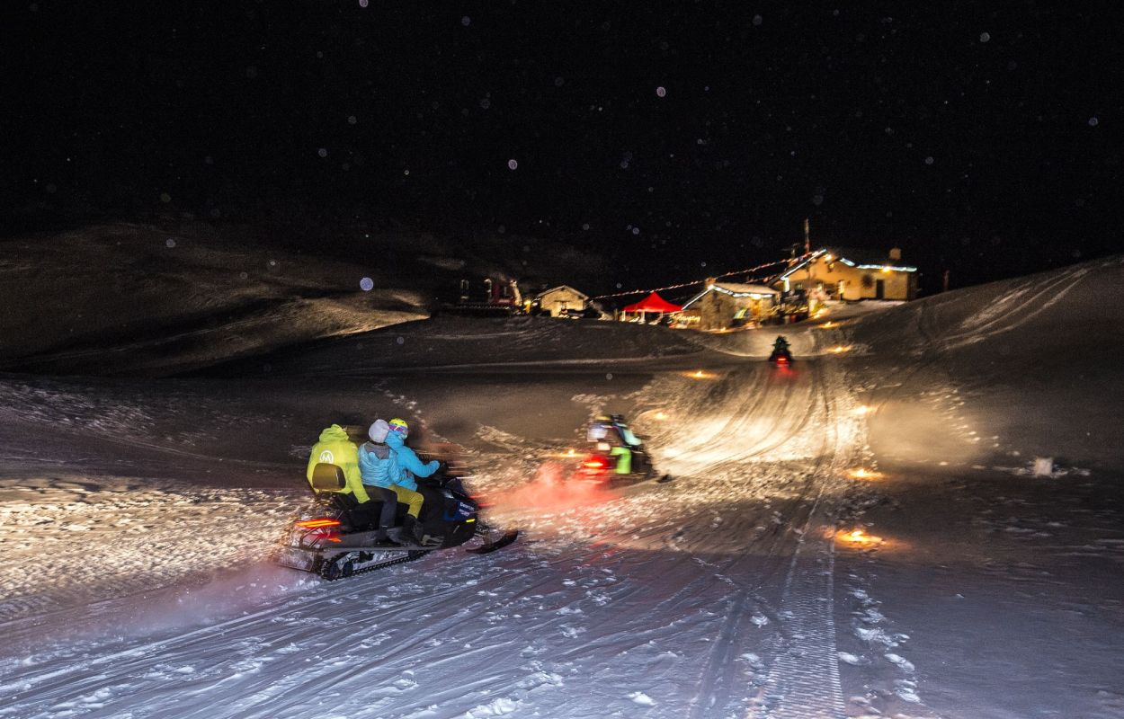 fun skidoo night in italy